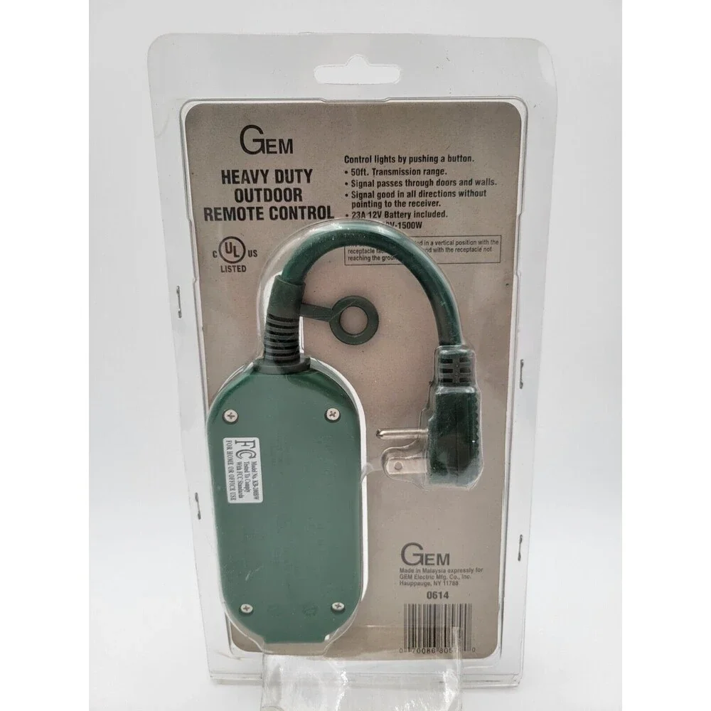 NOS Gem Brand Indoor Outdoor Remote Control For Lights And Decorations